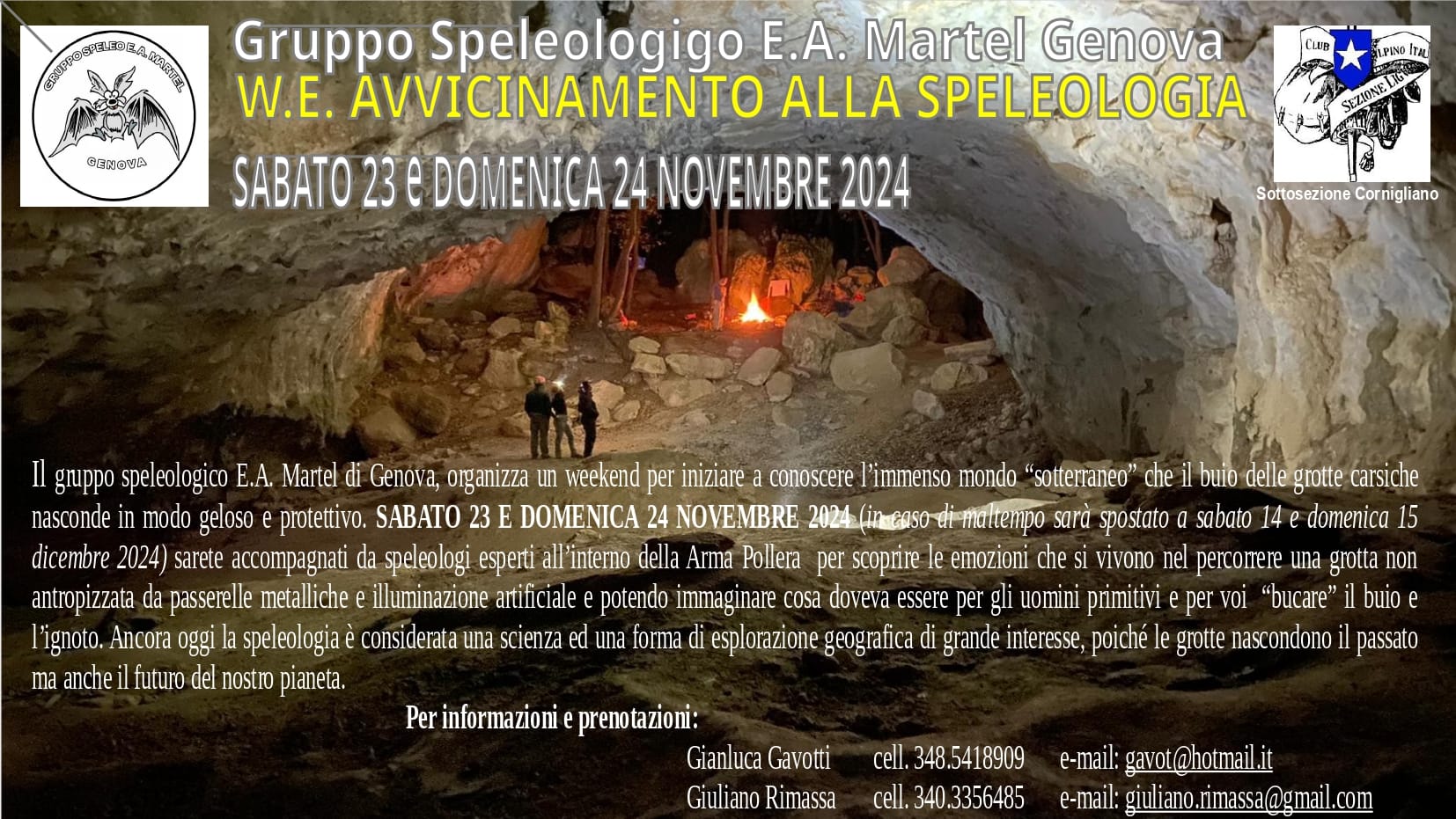 avvicinarsi alla speleologia